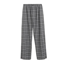 Load image into Gallery viewer, Sicilian Men&#39;s Slit Straight Casual Pants Men&#39;s Summer Youth Trend Boys All-match Loose Plaid Pants
