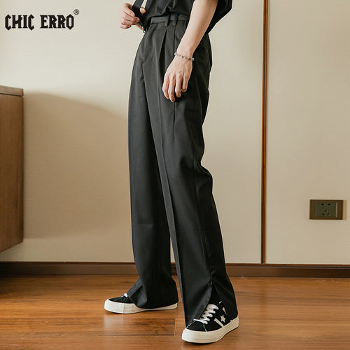 Sicilian men's slacks casual pants men's summer thin section youth handsome loose straight mopping suit pants